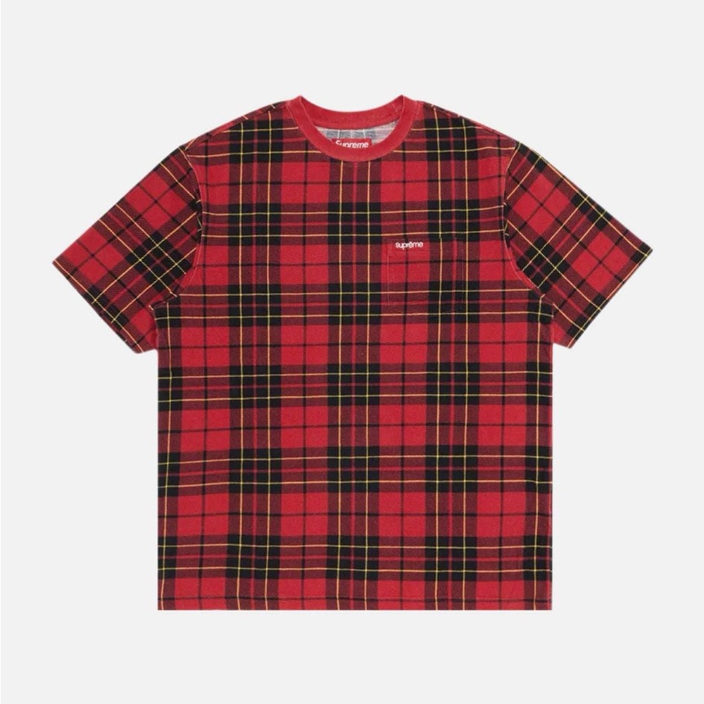 Supreme plaid pocket tee. Size XL